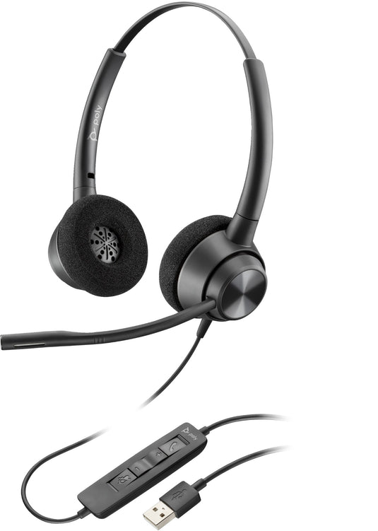 POLY EncorePro 310 Monaural USB-A Headset TAA - TopAV