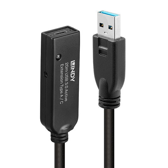 Lindy 20m USB 3.0 Active Extension Type A to C - TopAV