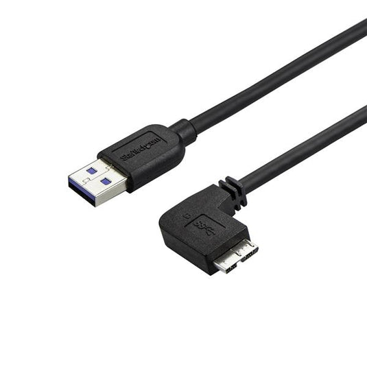 StarTech.com Slim Micro USB 3.0 Cable - M/M - Right-Angle Micro-USB - 1m (3ft) - TopAV