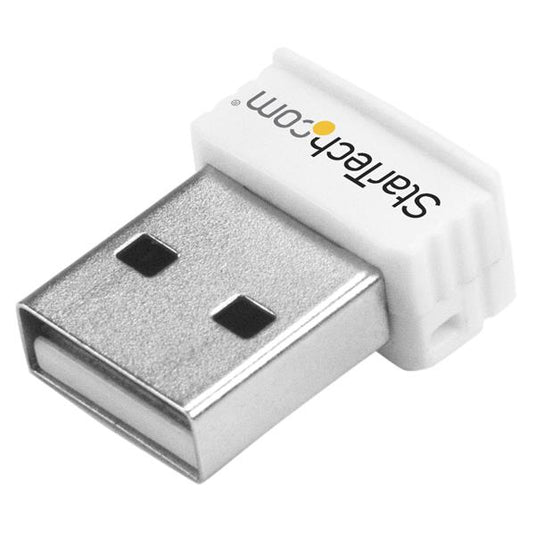 StarTech.com USB 150Mbps Mini Wireless N Network Adapter - 802.11n/g 1T1R USB WiFi Adapter - White - TopAV