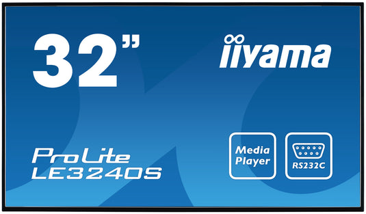 iiyama LE3240S-B2 Signage Display Digital signage flat panel 80 cm (31.5") LCD 350 cd/m¬? Full HD Black 12/7 - TopAV