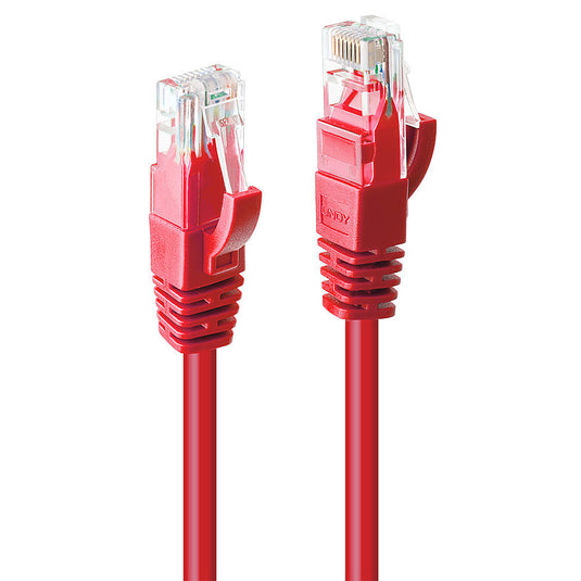 Lindy 2m Cat.6 U/UTP Network Cable, Red - TopAV