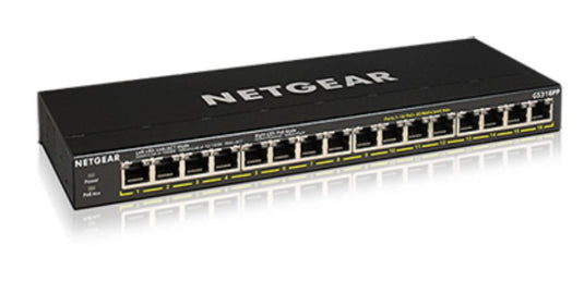 NETGEAR GS316PP Unmanaged Gigabit Ethernet (10/100/1000) Power over Ethernet (PoE) Black - TopAV