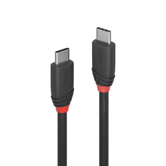 Lindy 1.5m USB 3.2 Type C to C Cable, 20Gbps, Black Line - TopAV