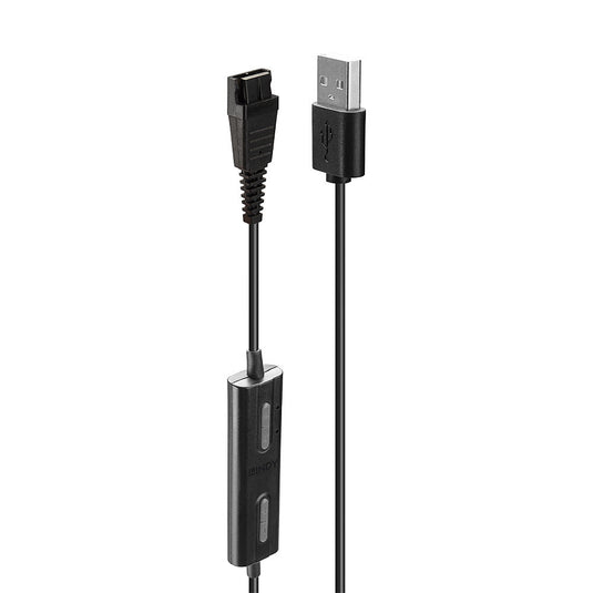 Lindy USB Type A to Plantronics Quick Disconnect Headset Adapter - TopAV