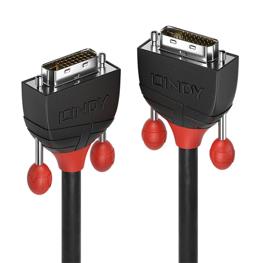 Lindy 0.5m DVI-D Dual Link Cable, Black Line - TopAV