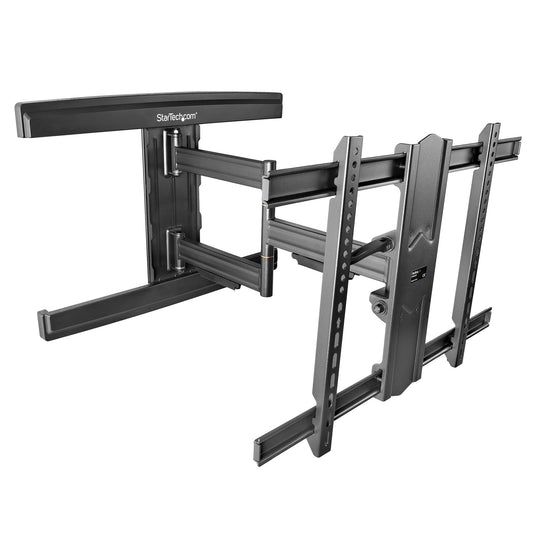 StarTech.com TV Wall Mount for up to 80 inch (110lb) VESA Mount Displays - Low Profile Full Motion Universal TV Wall Mount Bracket - Heavy Duty Adjustable Tilt/Swivel Articulating Arm - TopAV