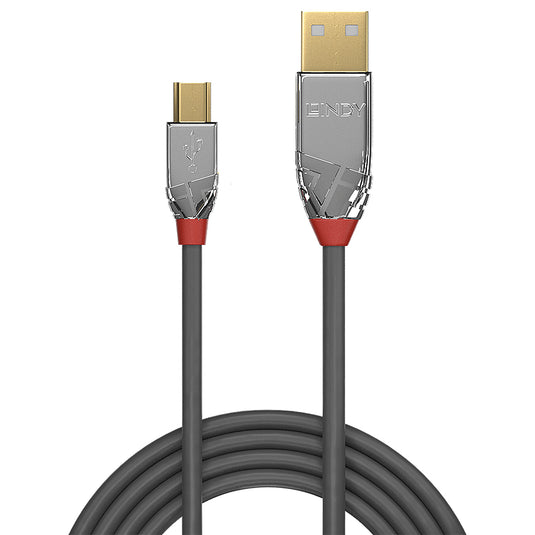 Lindy 1m USB 2.0 Type A to Mini-B Cable, Cromo Line - TopAV