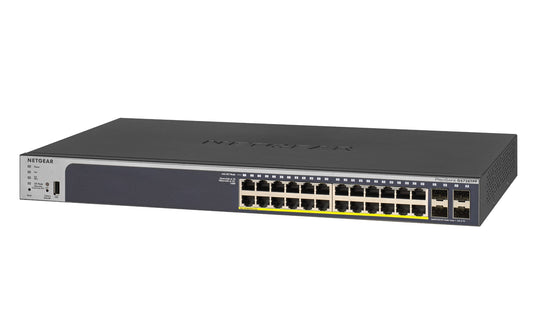 NETGEAR GS728TPP Managed L2/L3/L4 Gigabit Ethernet (10/100/1000) Power over Ethernet (PoE) 1U Black - TopAV