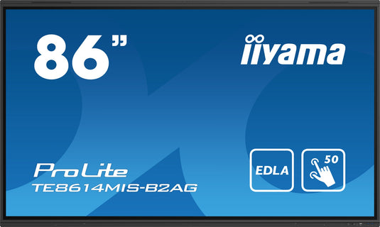 iiyama PROLITE TE8614MIS-B2AG Digital signage flat panel 2.18 m (86") LCD Wi-Fi 435 cd/m² 4K Ultra HD Black Touchscreen Built-in processor Android 24/7 - TopAV