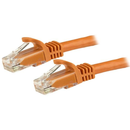 StarTech.com 5m CAT6 Ethernet Cable - Orange CAT 6 Gigabit Ethernet Wire -650MHz 100W PoE RJ45 UTP Network/Patch Cord Snagless w/Strain Relief Fluke Tested/Wiring is UL Certified/TIA - TopAV