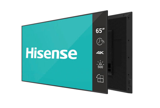 Hisense 65DM66D Signage Display 165.1 cm (65") LED Wi-Fi 500 cd/m² 4K Ultra HD Black Built-in processor Android 11 24/7 - TopAV