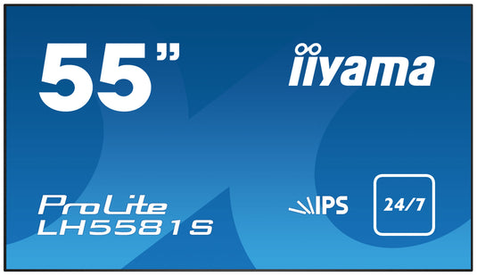 iiyama LH5581S-B1 signage display Digital signage flat panel 139.7 cm (55") AMVA+ (SNB), LED 450 cd/m¬? Full HD Black 24/7 - TopAV