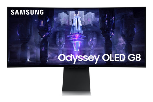 Samsung LS34BG850SUXXU computer monitor 86.4 cm (34") 3440 x 1440 pixels UltraWide Quad HD OLED Silver - TopAV