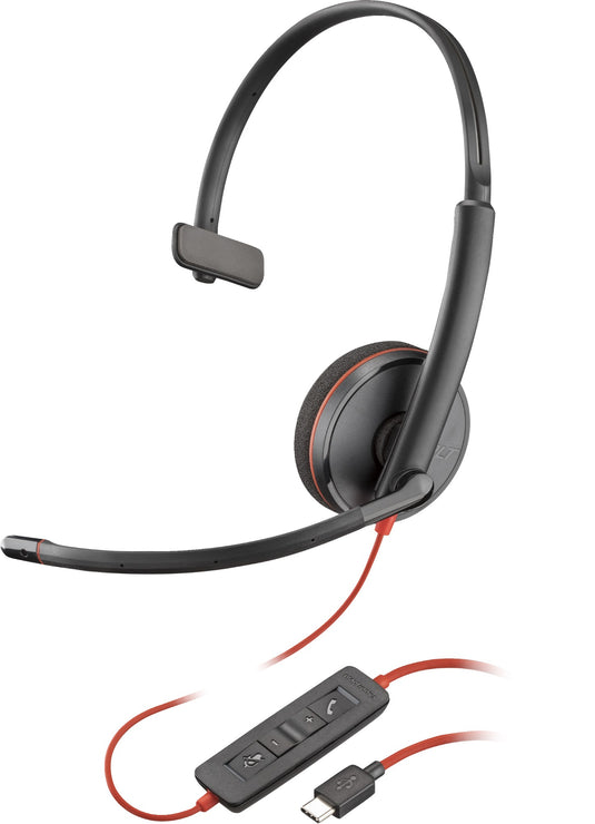 POLY Blackwire 3210 Monaural USB-C Headset - TopAV