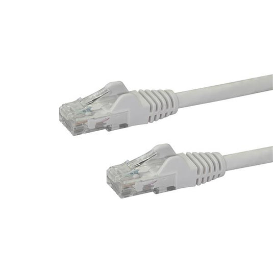 StarTech.com 10m CAT6 Ethernet Cable - White CAT 6 Gigabit Ethernet Wire -650MHz 100W PoE RJ45 UTP Network/Patch Cord Snagless w/Strain Relief Fluke Tested/Wiring is UL Certified/TIA - TopAV