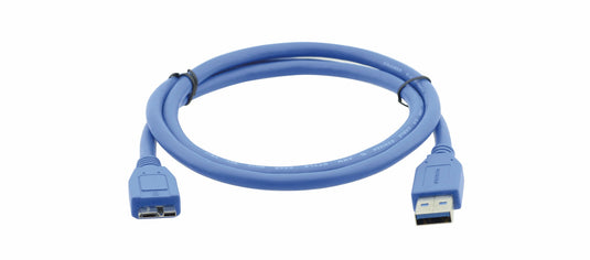 Kramer Electronics C-USB3/MICROB-3 USB cable USB 3.2 Gen 1 (3.1 Gen 1) 0.9 m USB A Micro-USB B Blue - TopAV