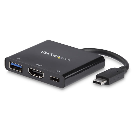 StarTech.com USB-C Multiport Adapter with HDMI - USB 3.0 Port - 60W PD - Black - TopAV