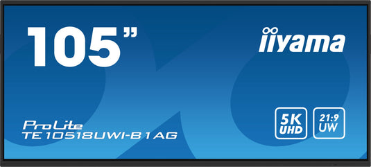 iiyama TE10518UWI-B1AG Signage Display Digital A-board 2.67 m (105") LED Wi-Fi 450 cd/m² 5K Ultra HD Black Touchscreen Built-in processor Android 24/7 - TopAV