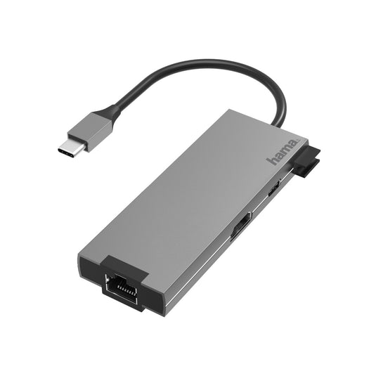 Hama 00200109 notebook dock/port replicator USB 3.2 Gen 1 (3.1 Gen 1) Type-C Grey - TopAV