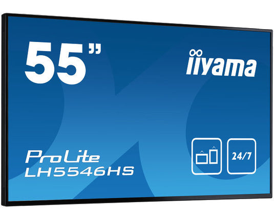 iiyama LH5546HS-B1 Signage Display Digital signage flat panel 138.7 cm (54.6") LED 450 cd/m¬? Full HD Black 24/7 - TopAV